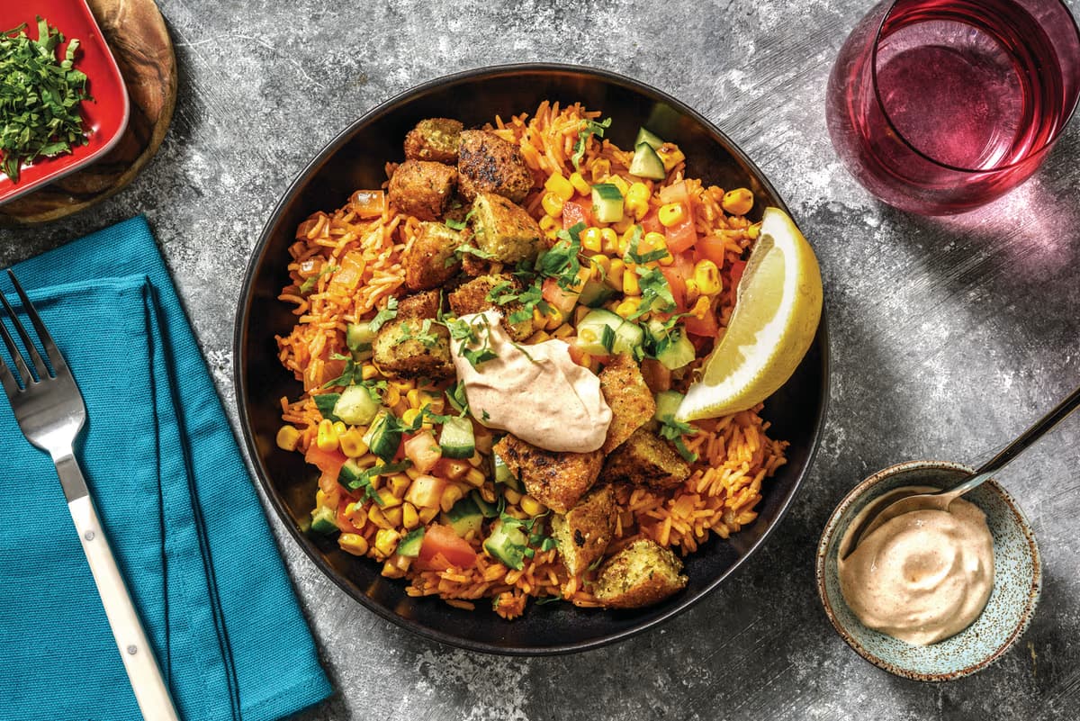 Falafel & Chicken Over Rice
